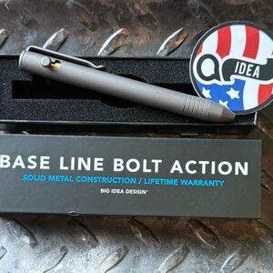 Big Idea Design Base Line Bolt Action Pen Stone Wash Ti